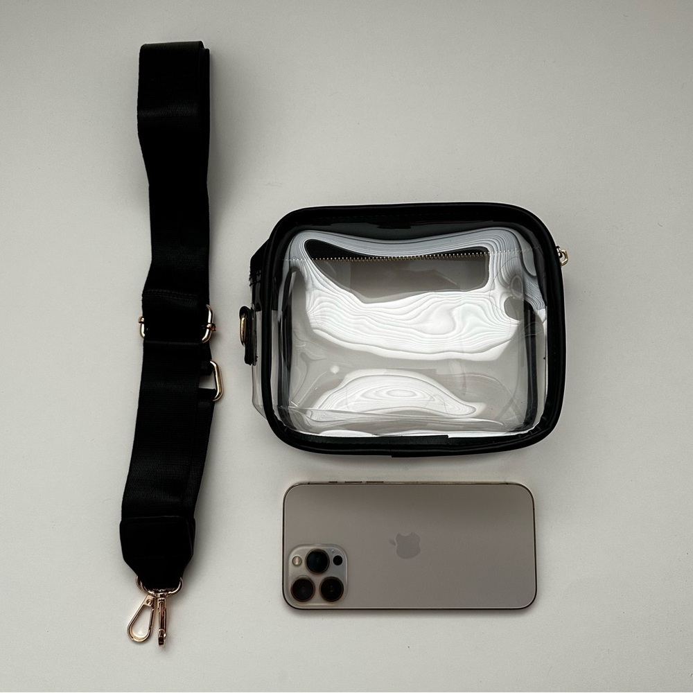 Black & Clear Stadium Crossbody Bag